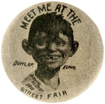 RARE 1901 BUTTON SHOWING CHARACTER WHO INSPIRED MAD MAGAZINES ALFRED E. NEUMAN.