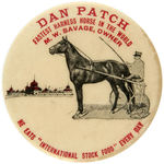 "DAN PATCH/FASTEST HARNESS HORSE IN THE WORLD" PROMOTING HIS DAILY FOOD.