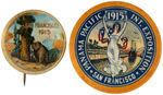 PANAMA PACIFIC PAIR OF BEAUTIFUL BUTTONS FROM 1915.