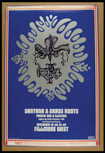 BILL GRAHAM CONCERT POSTER BG-150 FEATURING SANTANA.