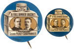 McKINLEY AND ROOSEVELT "A FULL DINNER BUCKET" PAIR OF JUGATES.
