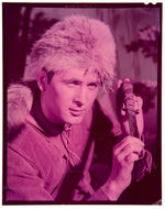 FESS PARKER AS DAVY CROCKETT DISNEY STUDIO LOT OF 12 TRANSPARENCIES.