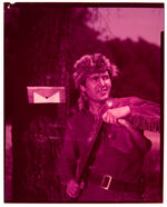 FESS PARKER AS DAVY CROCKETT DISNEY STUDIO LOT OF 12 TRANSPARENCIES.