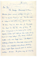 MAURICE SENDAK JANUARY 1963 HANDWRITTEN LETTER TO JAN WAHL WITH PERSONAL CONTENT.