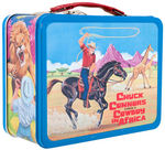 "CHUCK CONNORS STARRING IN COWBOY IN AFRICA" METAL LUNCHBOX WITH THERMOS.