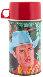 "CHUCK CONNORS STARRING IN COWBOY IN AFRICA" METAL LUNCHBOX WITH THERMOS.