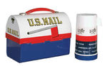 "U.S. MAIL" METAL DOMED LUNCHBOX AND THERMOS.