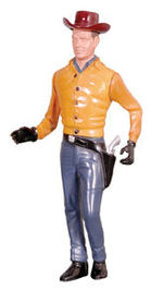 HARTLAND GUN FIGHTER "JIM HARDIE" FROM "TALES OF WELLS FARGO" FIGURE WITH TAG.