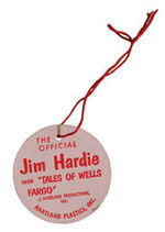 HARTLAND GUN FIGHTER "JIM HARDIE" FROM "TALES OF WELLS FARGO" FIGURE WITH TAG.