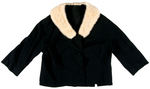 MARILYN MONROE PERSONALLY OWNED BLACK JACKET W/MINK COLLAR.