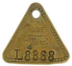 FORD "ROUGE" PLANT EMPLOYEE BADGE WITH MATCHING TOOL CHECKS.