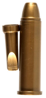 "TOM MIX GOLDEN PLASTIC BULLET TELESCOPE"/BIRD CALL BOXED WITH INSERT.