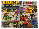 STRANGE TALES WITH HUMAN TORCH AND DR. STRANGE RUN OF 11 COMICS.