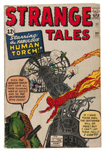 STRANGE TALES WITH HUMAN TORCH AND DR. STRANGE LOT OF SEVEN COMICS.