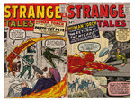 STRANGE TALES WITH HUMAN TORCH AND DR. STRANGE LOT OF SEVEN COMICS.