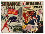 STRANGE TALES WITH HUMAN TORCH AND DR. STRANGE LOT OF SEVEN COMICS.