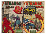 STRANGE TALES WITH HUMAN TORCH AND DR. STRANGE LOT OF SEVEN COMICS.