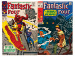 "FANTASTIC FOUR" LOT OF TEN COMICS.