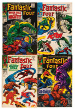 "FANTASTIC FOUR" LOT OF TEN COMICS.