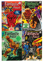 "FANTASTIC FOUR" LOT OF TEN COMICS.