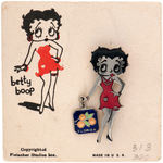 "BETTY BOOP" CARDED ENAMELED PIN TRIO.