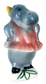 FANTASIA HIPPO BALLERINA FIGURINE BY AMERICAN POTTERY.