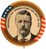 THEODORE ROOSEVELT LARGE PORTRAIT BUTTON FOR SINGLE DAY.