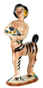 FANTASIAN NUBIAN CENTAURETTE FIGURINE BY VERNON KILNS.