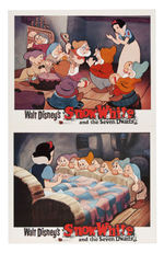 "SNOW WHITE AND THE SEVEN DWARFS" 1958 RE-RELEASE LOBBY CARD SET WITH ENVELOPE.