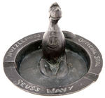 "SEUSS NAVY - NUZZLEPUSS - OFFICIAL SEAL" RARE METAL ASHTRAY.