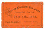 EARLIEST DEMOCRATIC CONVENTION TICKET KNOWN TO US.