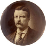 THEODORE ROOSEVELT LARGE REAL PHOTO BUTTON FROM 1904.