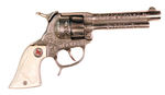 "TEXAN" NICKEL REVOLVER BY HUBLEY.