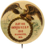 RARE Z.S.P. POLISH SOCALIST ALLIANCE EVENT BUTTON.