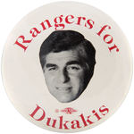 RARE "RANGERS FOR DUKAKIS" BUTTON FROM MINNESOTA IRON RANGE.