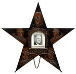 "ROOSEVELT FOR DEMOCRACY" WITH FOUR GENERALS BRONZED STAR EASEL C. 1944.