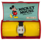 "MICKEY MOUSE" EARLY DIGITAL BRADLEY WATCH IN PLASTIC CASE.