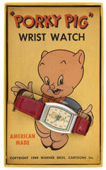 "PORKY PIG WRIST WATCH" BOXED.