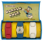 "DONALD DUCK" BRADLEY WATCH IN PLASTIC CASE.