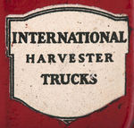 ARCADE CAST IRON "INTERNATIONAL HARVESTER TRUCKS" RED BABY DUMP TRUCK WITH HOIST.