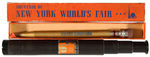 NYWF 1939 SOUVENIR COOKIE BOX/LARGE PENCIL/TELESCOPE.