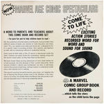 "GOLDEN RECORD MARVEL AGE COMIC SPECTACULARS - THE FANTASTIC FOUR" COMIC BOOK & RECORD SET.