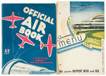 "NYWF 1939-40 AVIATION PAVILION MENU/ASHTRAY/BOOK.