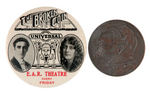 MIRROR AND MEDALLION FOR EARLY 1913 MOVIE SERIAL "THE BROKEN COIN."