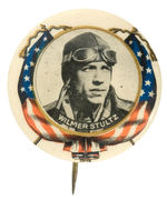 "WILMER STULTZ" HISTORIC FLIGHT BUTTON WHICH INCLUDED AMELIA EARHART.  .