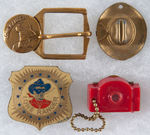 LONE RANGER GROUP OF FOUR UNCOMMON ITEMS FROM THE LATE 1930s TO EARLY 1950s.