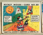 "MICKEY MOUSE PICTURE CARD ALBUM VOL.  2" WITH COMPLETE SET OF CARDS.