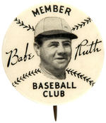 BABE RUTH FOUR PREMIUMS FROM QUAKER CEREALS 1934-1935.