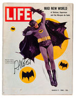 BATMAN ADAM WEST, BURT WARD & JULIE NEWMAR SIGNED MAGAZINES.