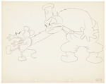 STEAMBOAT WILLIE  PRODUCTION DRAWING ATTRIBUTED TO UB IWERKS.